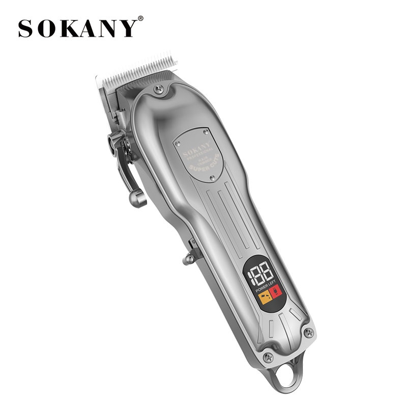 Sokany Hair Trimmer Cutter Machine LED Display Wireless Men Cordless
