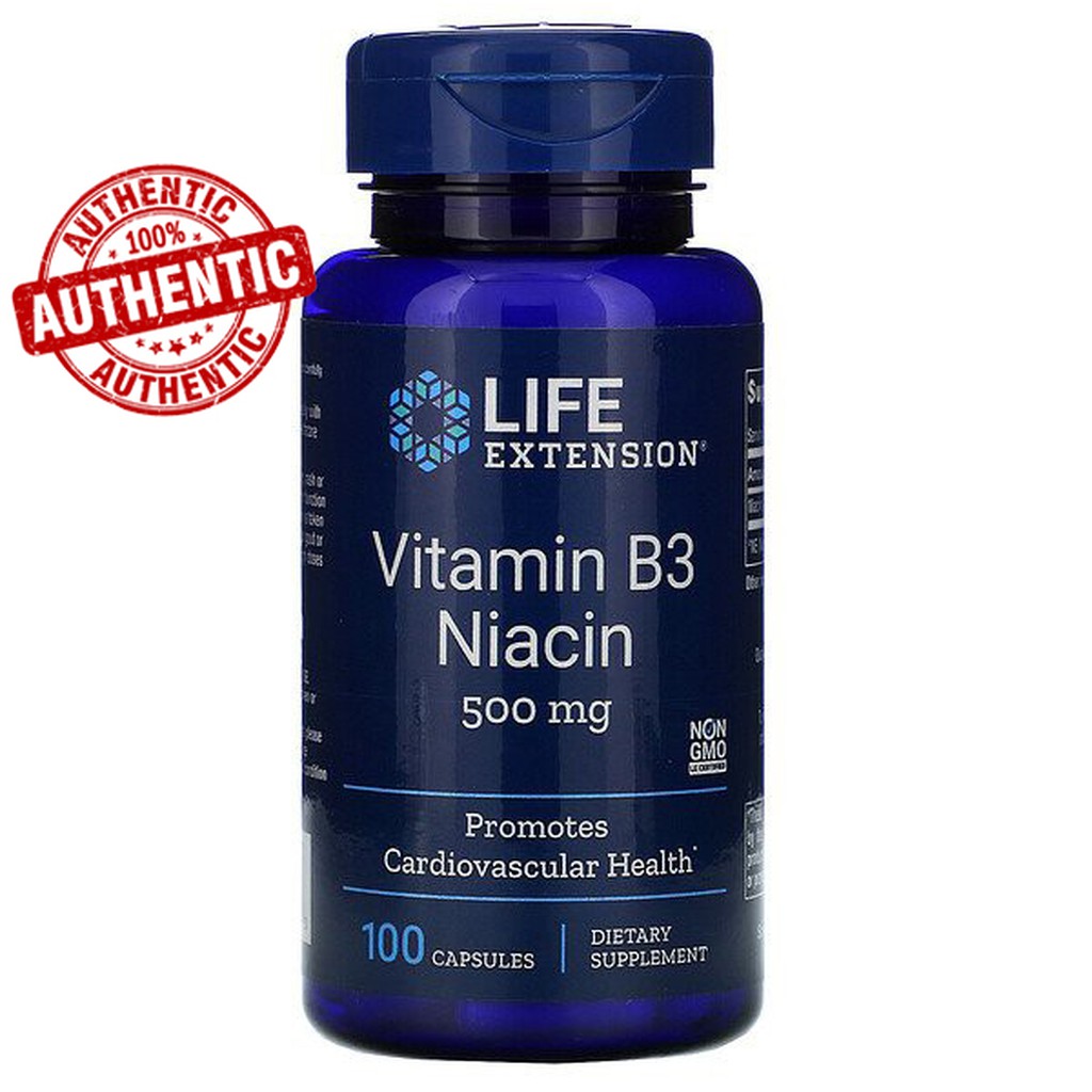 Life Extension Vitamin B3 Niacin 1000 Mg 100 Capsules – BMTH