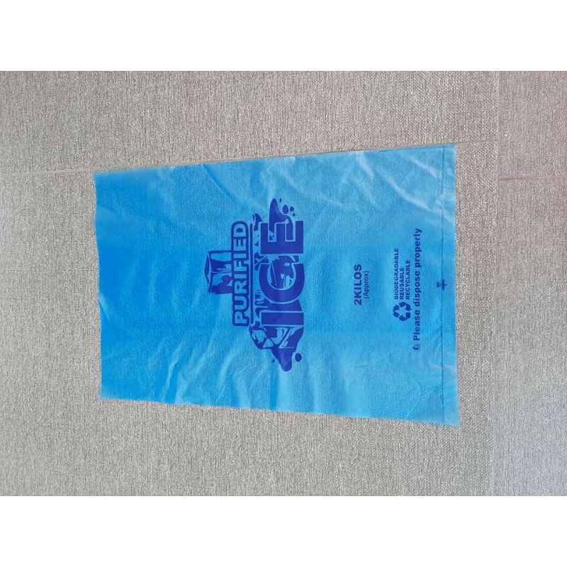 Ice plastic bag for 2kg bluish printed 1000pcs Shopee Philippines