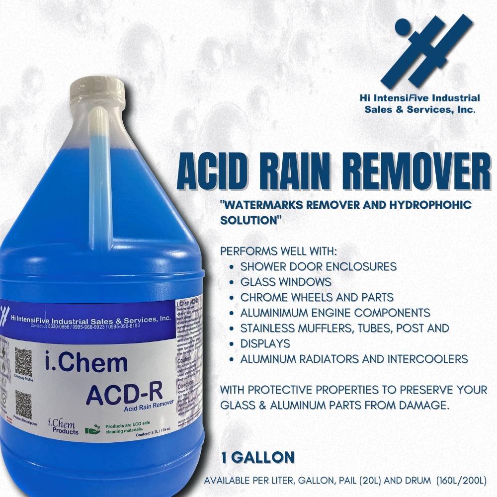 ACID RAIN REMOVER 1 GALLON (WATERMARKS REMOVER, GLASS RESTORER, 3700ml