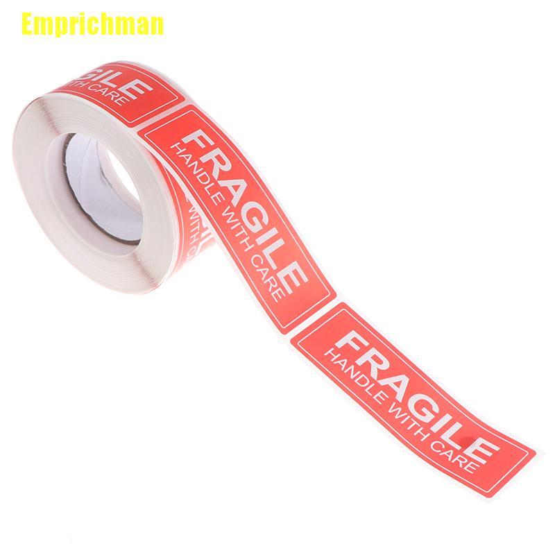 [Emprichman] 250Pcs Fragile Warning Stickers Handle With Care Do Not Bend Sign Package Decal