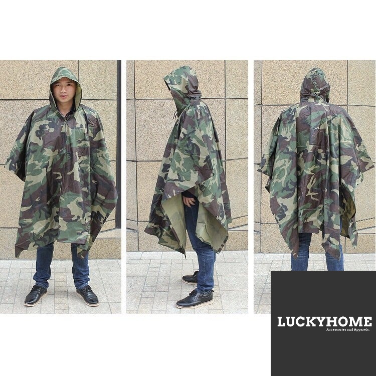 army print raincoat