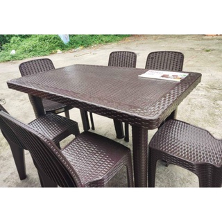 ZOOEY PALMERA RATTAN DINING SET FOR 6 SEATER (Free delivery within ...