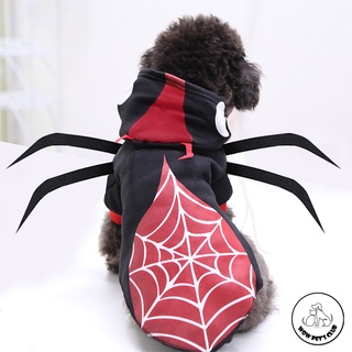 WOWPETSCLUB Halloween Pet Dog Cat Costume Hoodie Spider Sweater Clothes Christmas Puppy Pullover