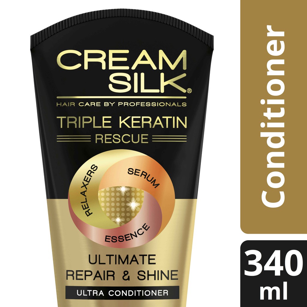 Cream Silk Triple Keratin Rescue Hair Conditioner Ultimate Repair and