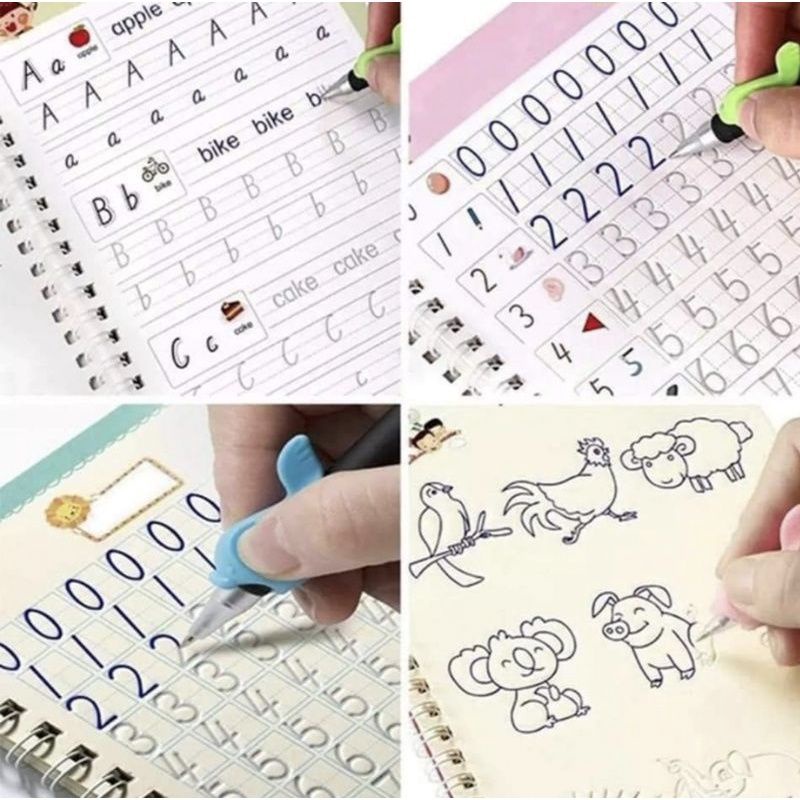 Alphabet Chart and BIG SIZE Tracing Notebook Reusable Practice Notebook