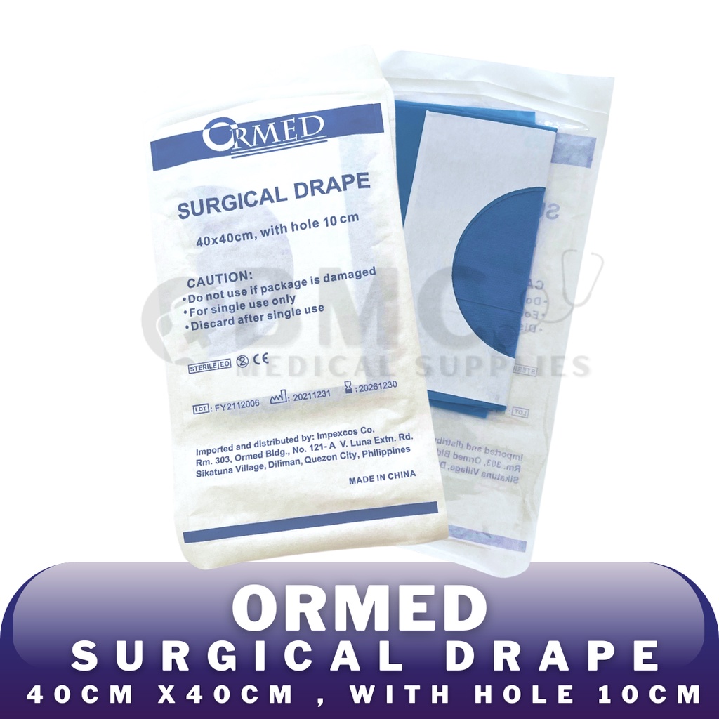 Sterile Surgical Drape 40x40cm with hole / Disposable Eye Sheet ( Sold