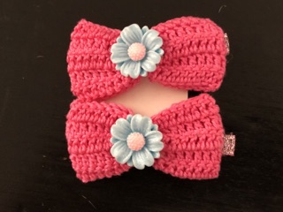 Crochet flower hairclip for girls, kids and ladies #3
