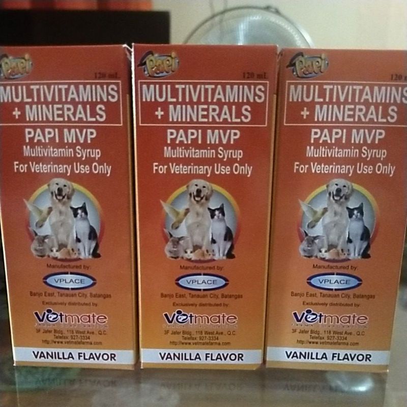 Papi Mvp 120ml Multivitamins And Mineral Syrup For Dogs And Cats