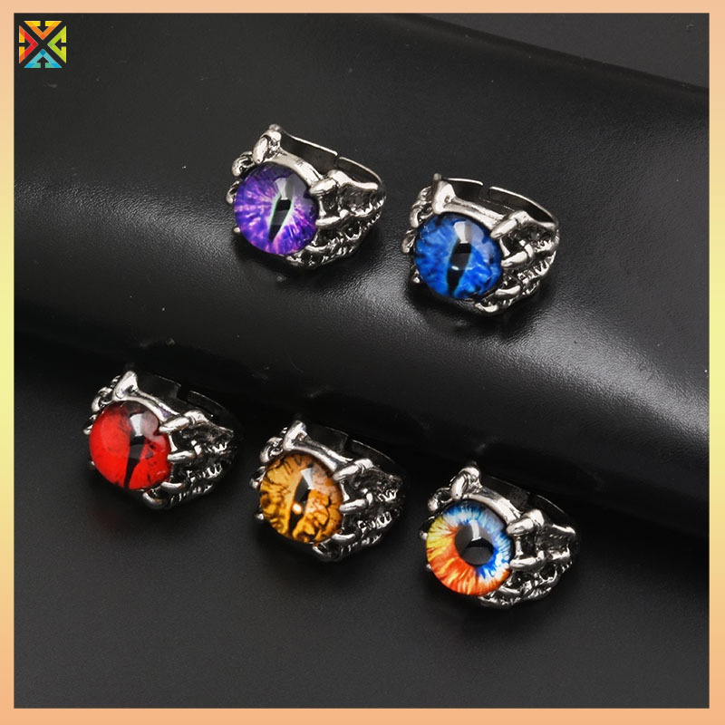 Gothic Colorful Evil Eye Rings For Men Women Personality Demon Claws Ring  Punk Fashion Male Ring Jewelry Club Accessories Gifts | Shopee Philippines