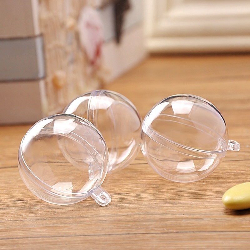 Clear Plastic Craft Ball Acrylic Sphere Bauble Wedding Candy Shopee