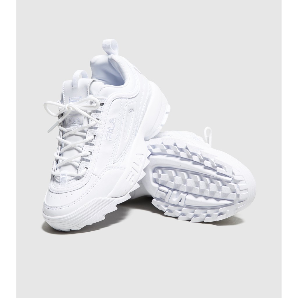 fila disruptor ii women's all white