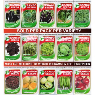 Ramgo Original Pocket Seeds [E-O] Variety Eggplant to Onion- Sold Per ...