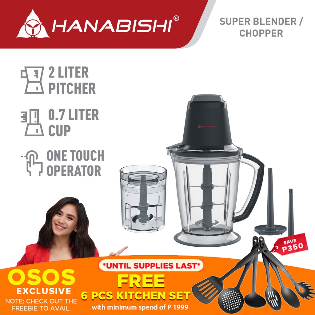Hanabishi Original Super Food Processor Blender / Chopper 2.0 Liters