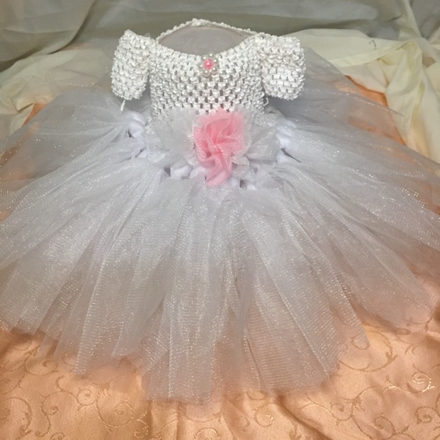 baby girl white tulle dress