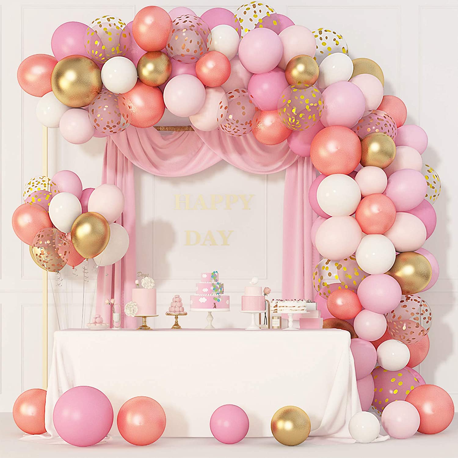 Download 1set Rose Gold Pink Balloons Garland Arch Kit Confetti Latex Metallic Balloons For Birthday Baby Shower Wedding Party Decoration Shopee Philippines