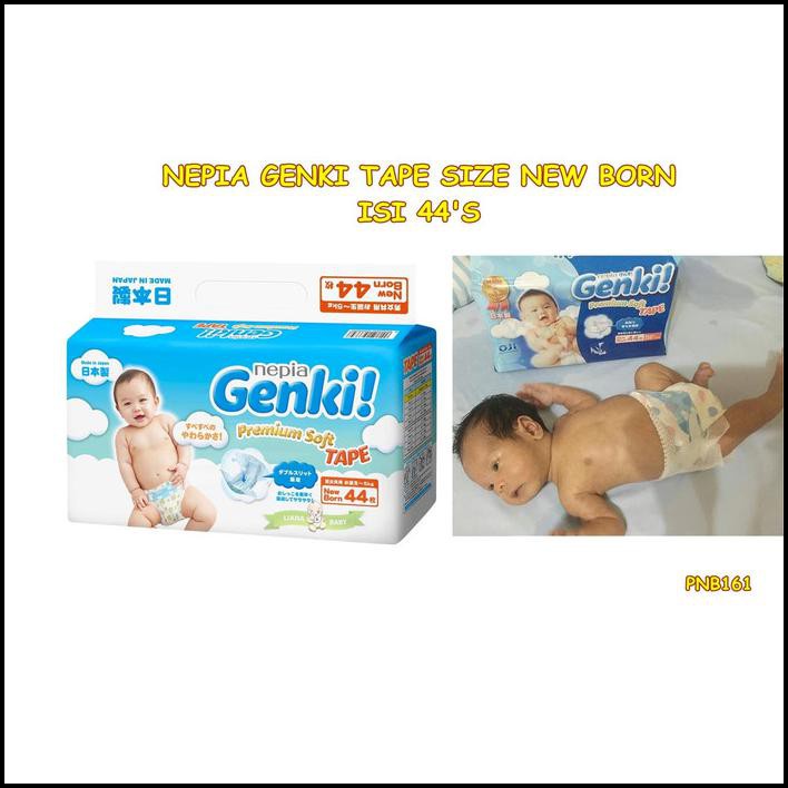 Pnb161 Nepia Genki Baby Diaper Tape / Sticking New Born Size Contents