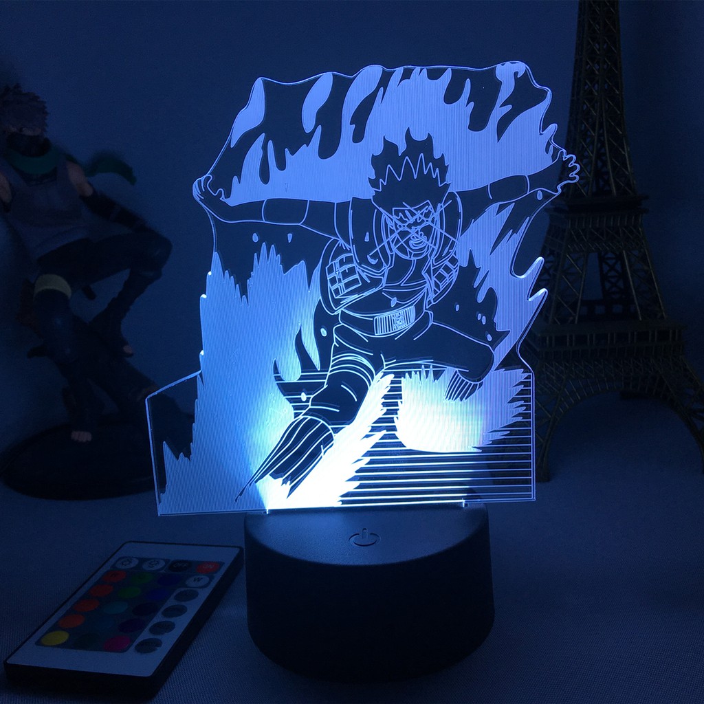 Led 3d Night Light Japanese Anime Naruto Figure Might Guy Night Light For Child Bedroom Decor Desk Lamp Shopee Philippines