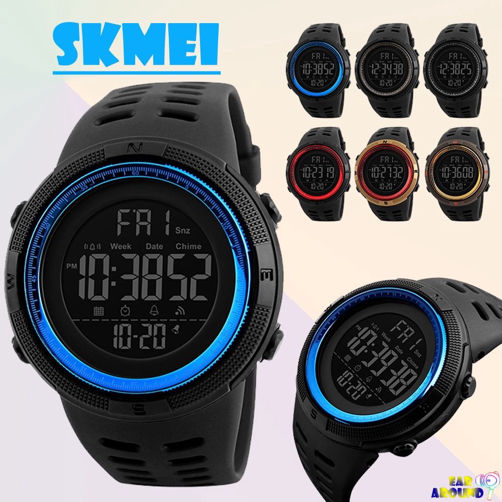 skmei men's digital smart watch waterproof pedometer photography sport reminder