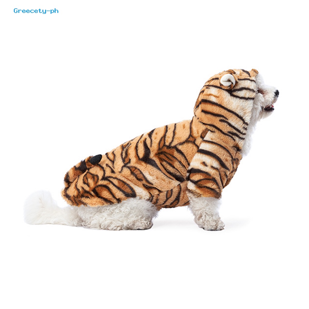 Greecety Puppy Clothes Funny Style New Year Tiger Cosplay Costume Warm Dog Hoodies Pet Clothes #6