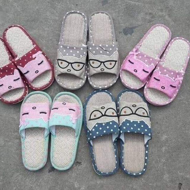 Chaussons slippers Femme Beige