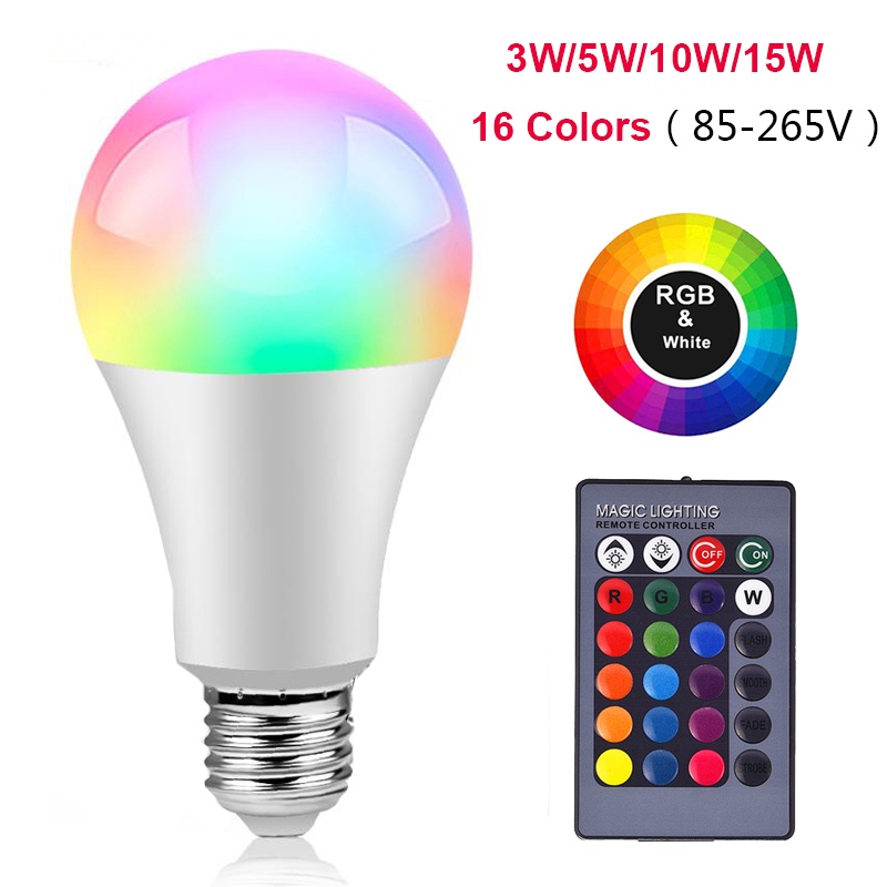 85265v RGBW LED Remote Control Bulb Christmas Light 3 5 10 15w