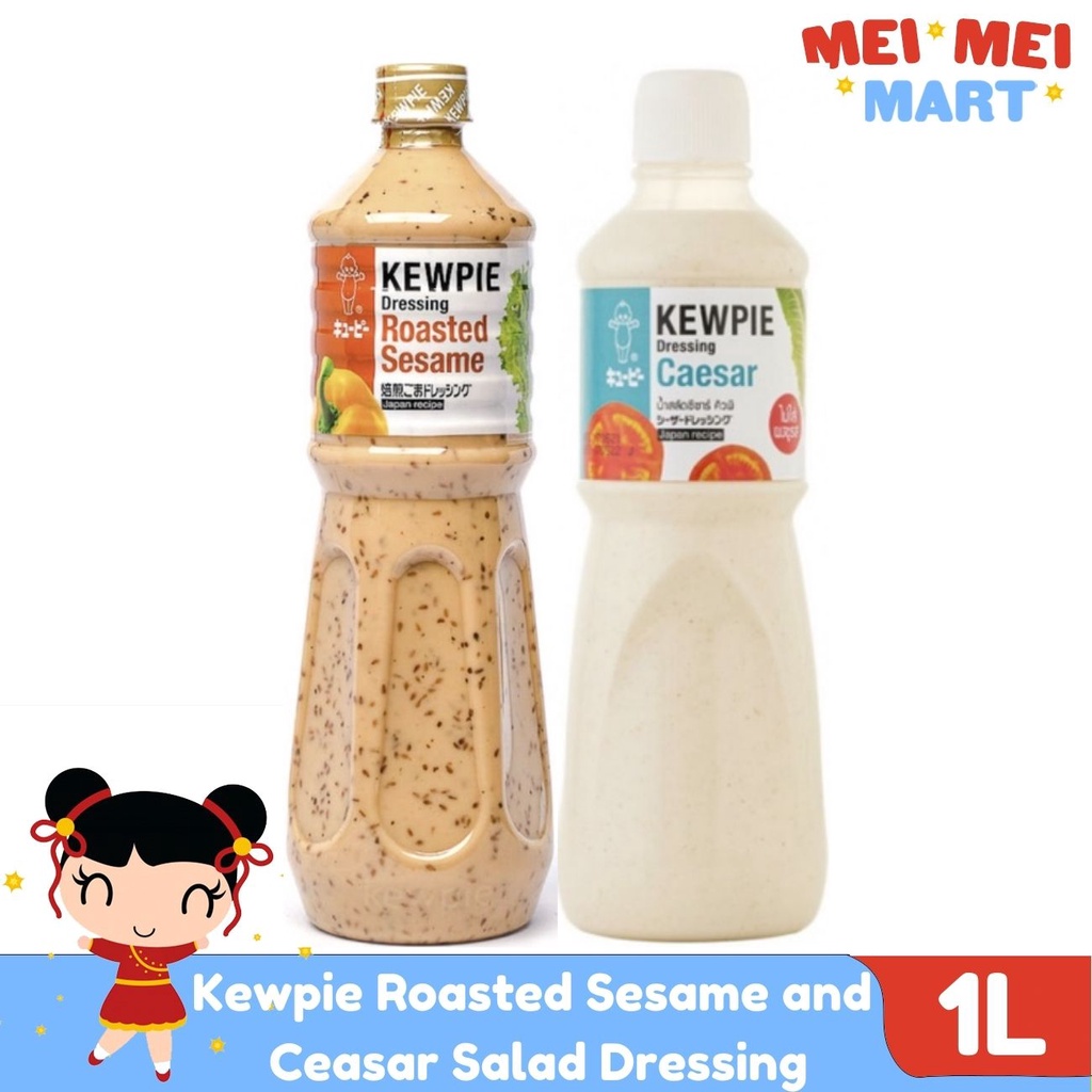 Kewpie Roasted Sesame Ceasar Salad Dressing Spicy Cheese Sesame Soy Sauce 1L 210ml Shopee