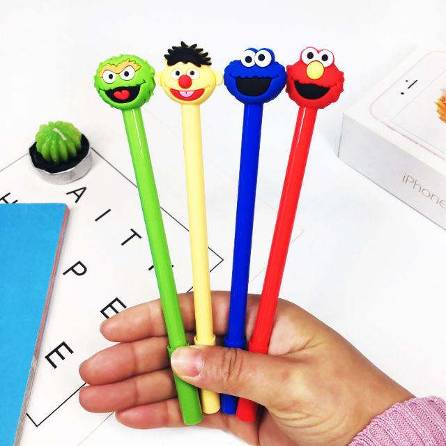 1x Finger Ball Point Pen Cute Cartoon Ballpoint Pens Kid Student New Stationery