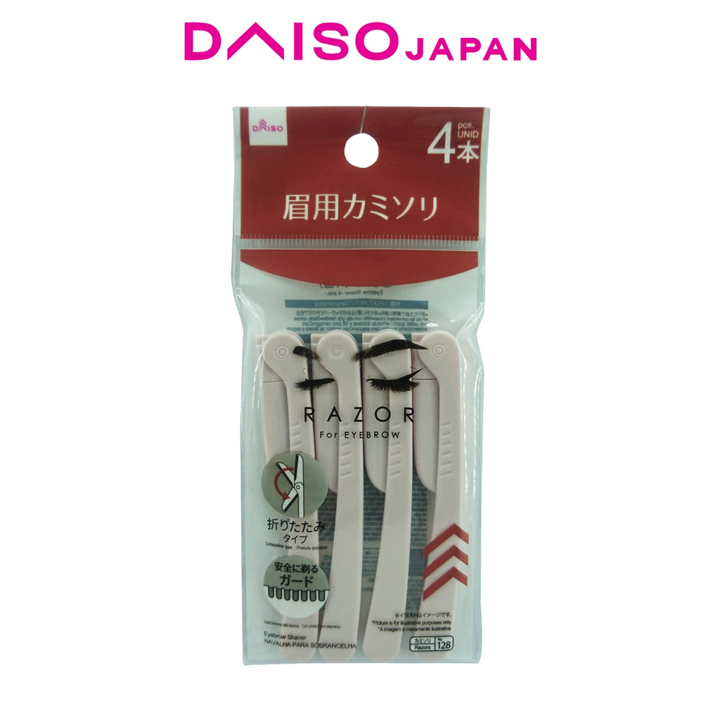 Daiso Pink Foldable Eyebrow Razor 4 pcs Shopee Philippines