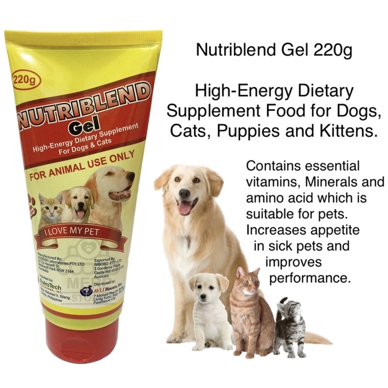 Nutriblend Gel HighEnergy Supplement for Dogs & Cats 220g Shopee