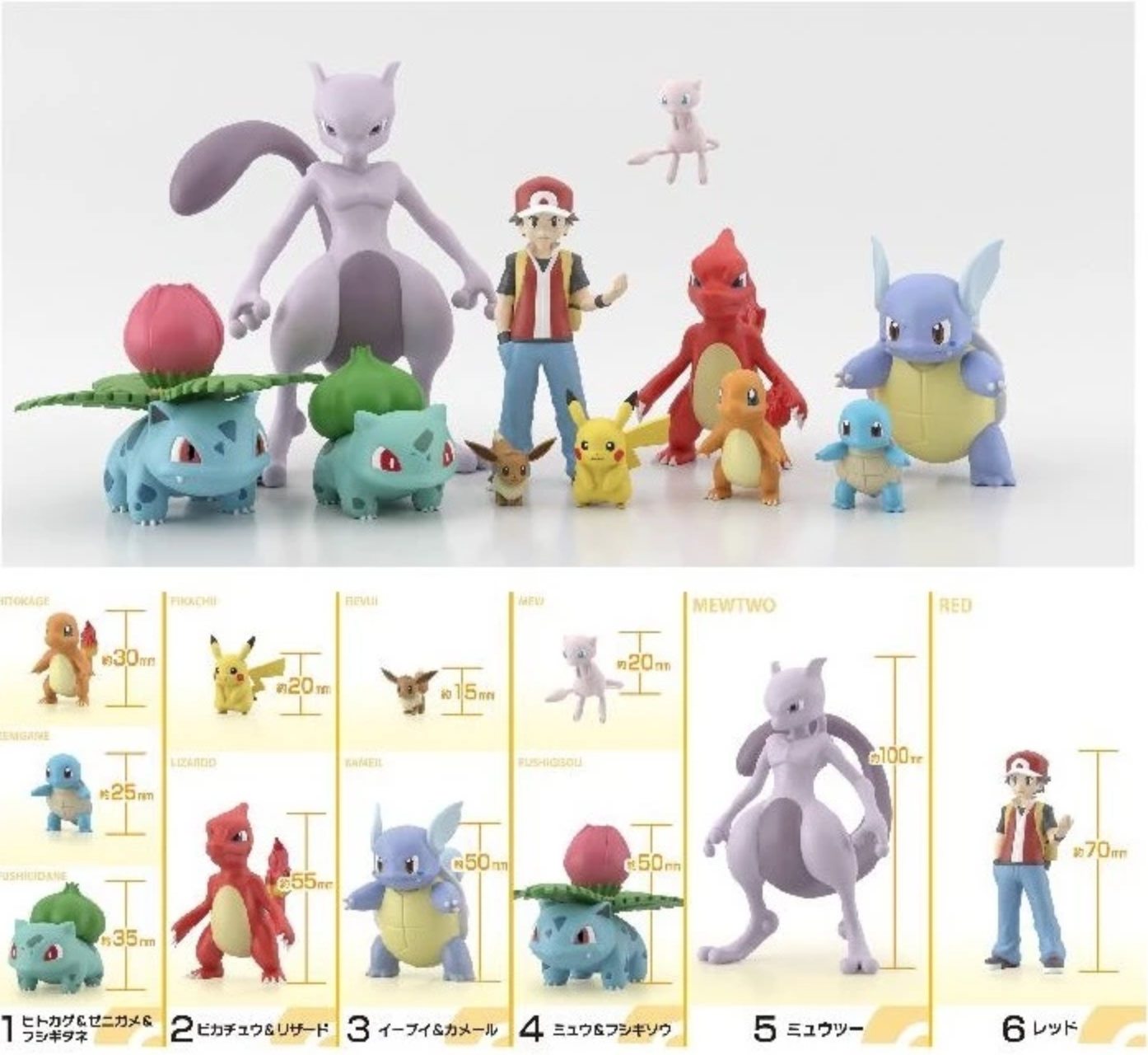 New Pokemon Scale World Kanto 1/20 scale 11 Figures Toys Bandai mew pikachu Shopee Philippines
