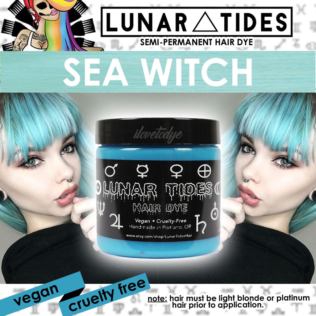 Lunar Tides Sea Witch Semi Permanent Teal Hair Dye Shopee