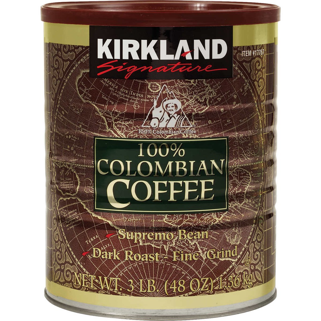 Kirkland Signature 100 Colombian Coffee, Supremo Bean Dark RoastFine