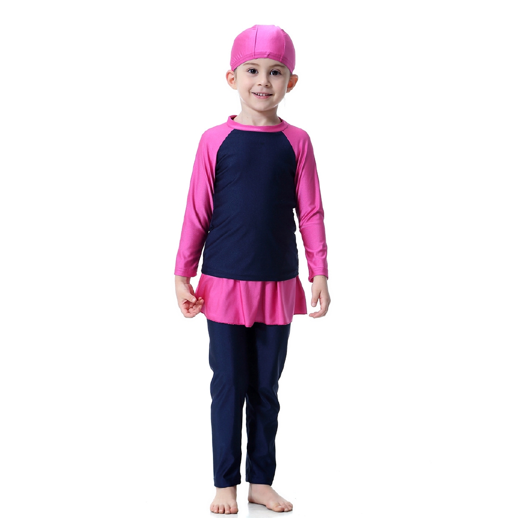 READY STOCK Kids Cartoon Swimming Suit Swimming Wear Muslim Girls ...