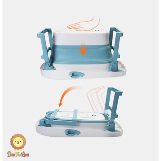 BIG Foldable Collapsible Bath Tub w/ Cushion, Stool, Shower Cap, Rinse Cup, Bath Sponge, Toys Large #8