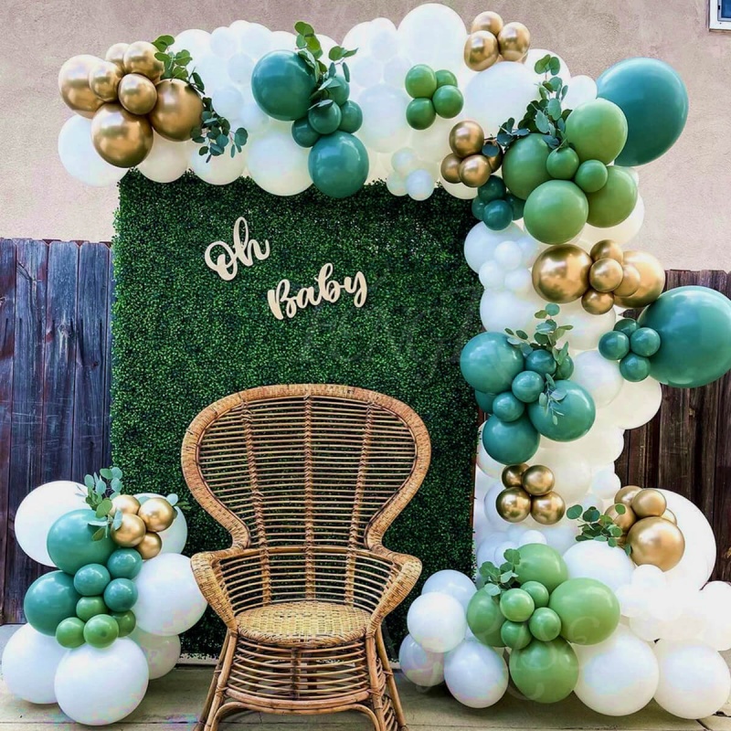 Grass Wall Backdrop Organic Balloon Garland Canva Balloon atelier