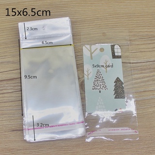 200PCS various size jewerly hair clip card matching plastic opp bag Clear  Self Adhesive Seal Plastic Packaging Bag Storage Bags | Shopee Philippines