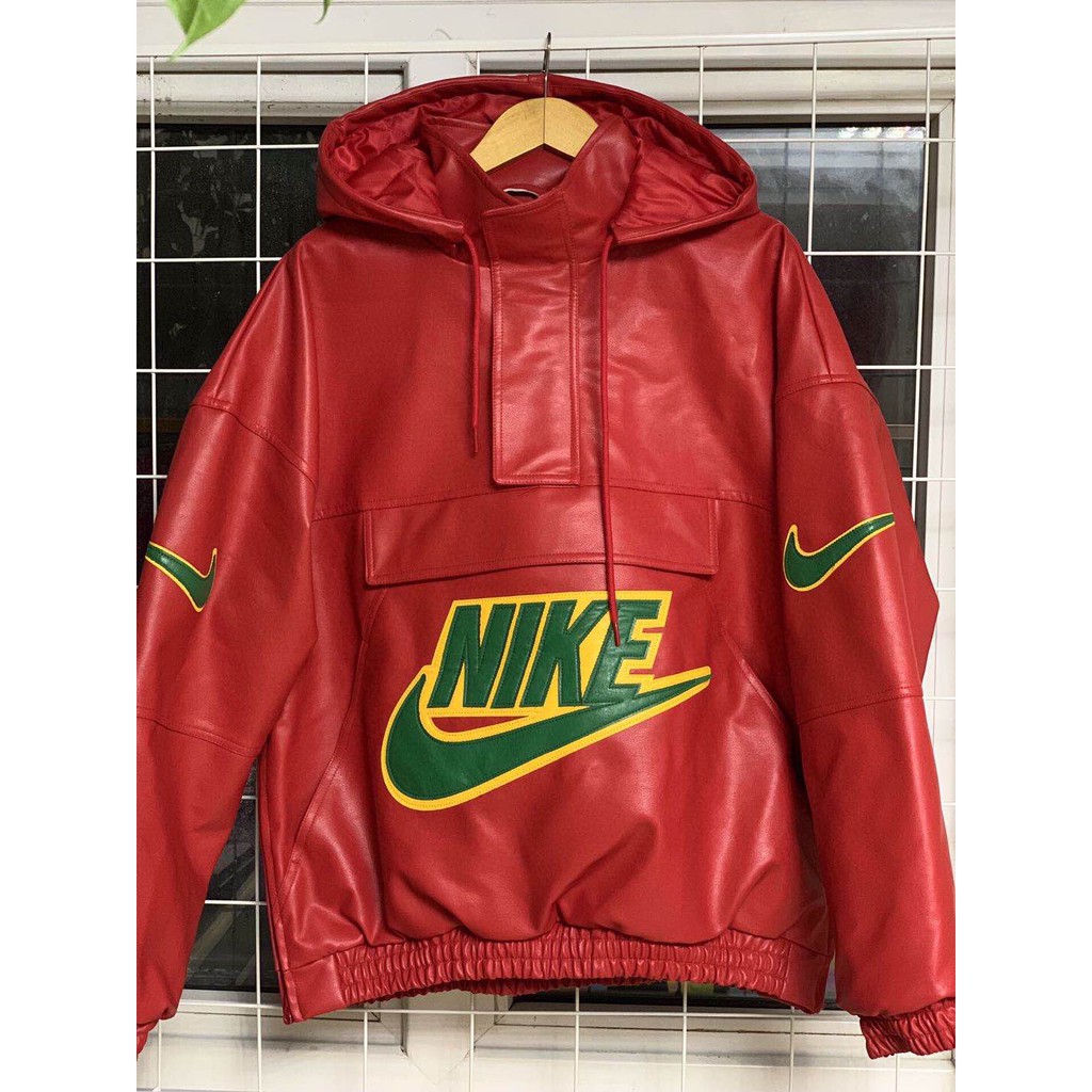 nike supreme leather jacket