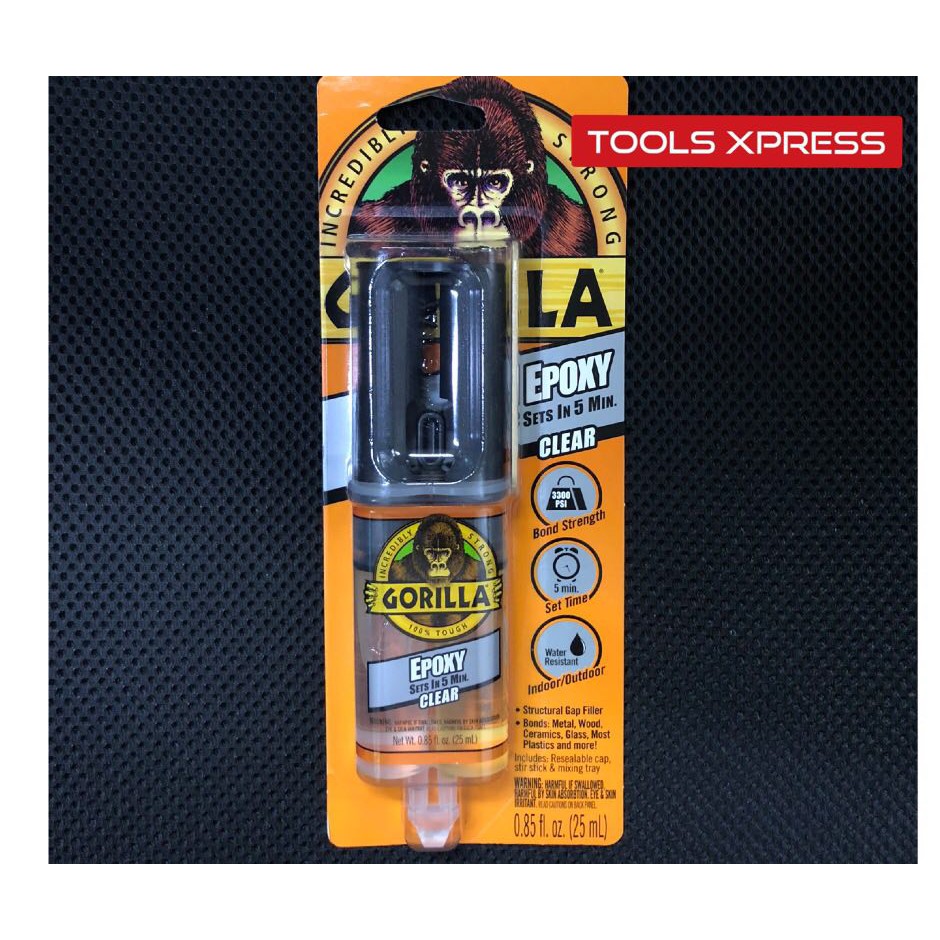 gorilla epoxy sets in 5 min