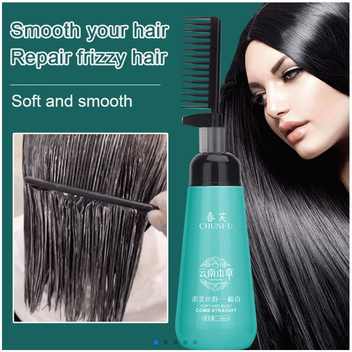 Natural Herbal Hair Relaxer Household Hair straightening cream hair ...