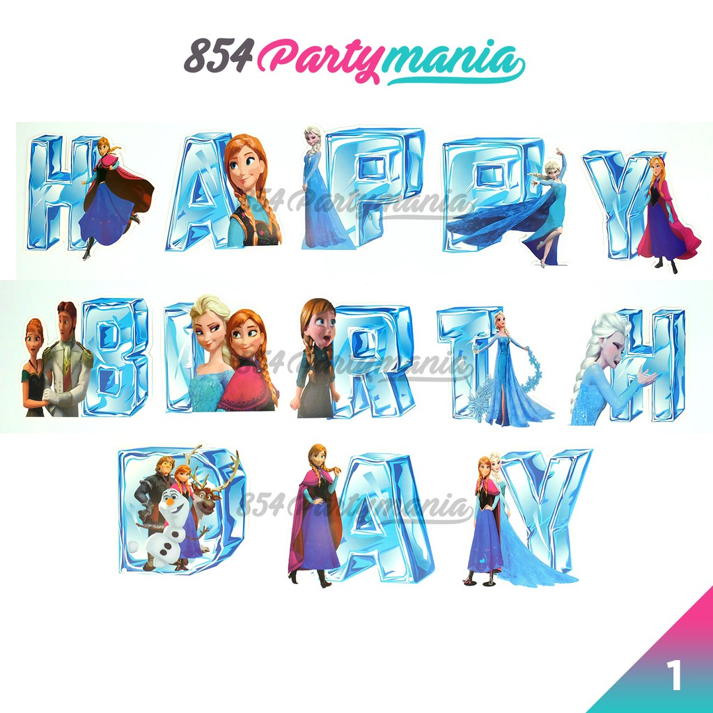 frozen disney 2 happy birthday banner party decor classic disney letter banner birthday decor shopee philippines