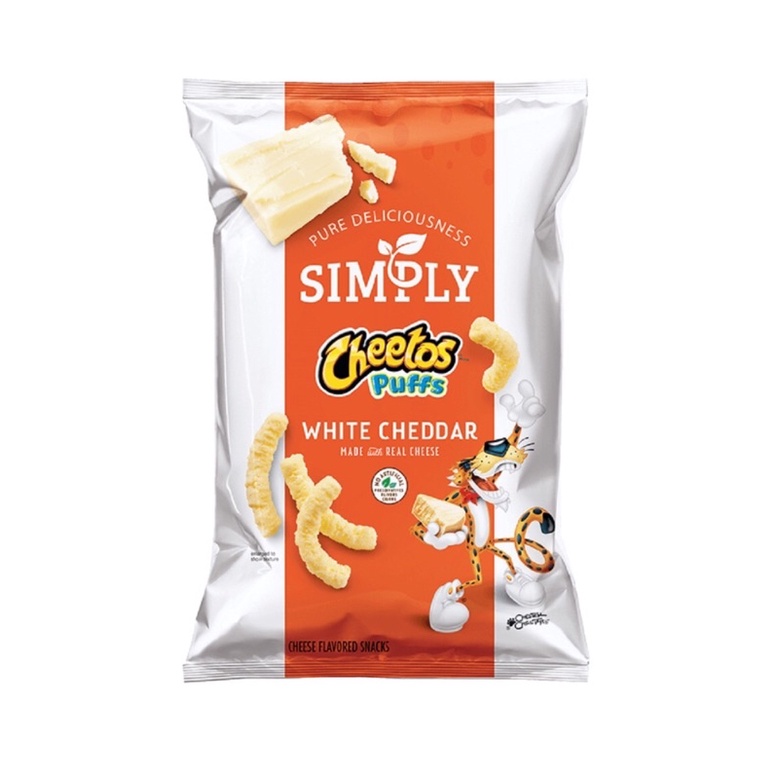 Simply Cheetos White Cheddar Puffs Cheese Flavored Snacks, 8.5 oz Bag ...