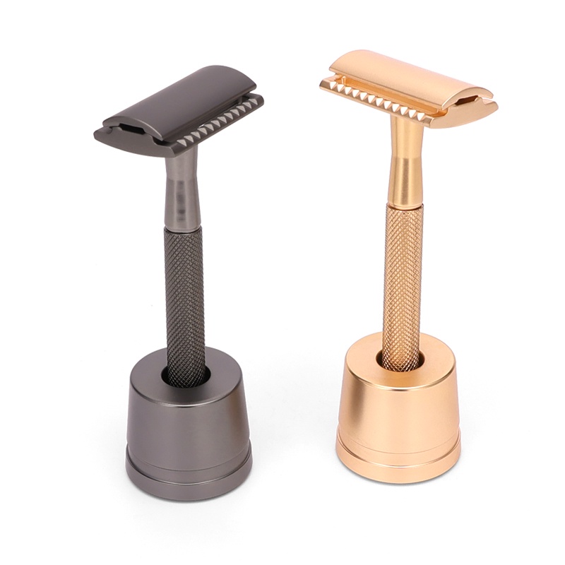 Spot 2 in 1 Adjustable DoubleEdged Safety Razor Shaver Alloy Chrome