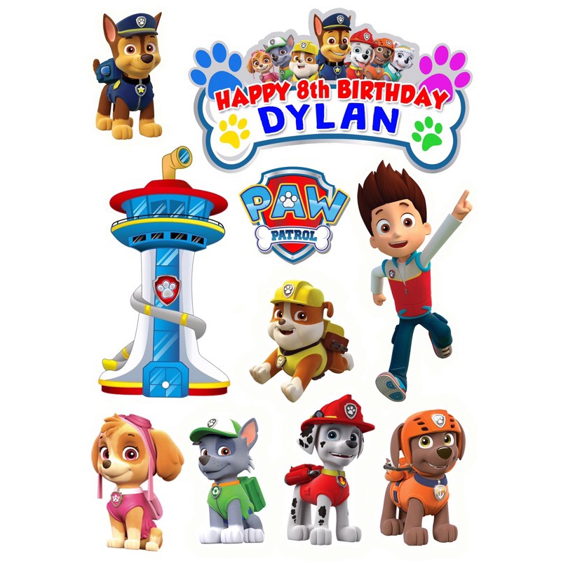 Paw Patrol Cake Toppers Style 1 63A