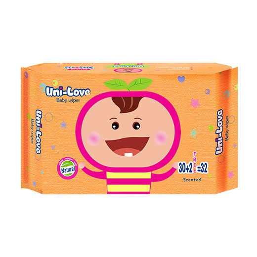 UniLove Powder Scent Baby Wipes 32's | Shopee Philippines