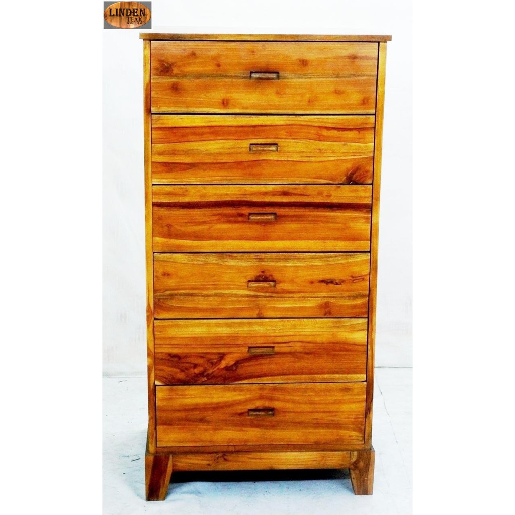 Solid Teak Wood Chest Drawer Small With Leg Furniture Shopee