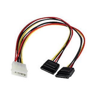 MOLEX to 2-SATA SPLITTER, For Hard Drive Power Supply Cable, 15 Pin ...