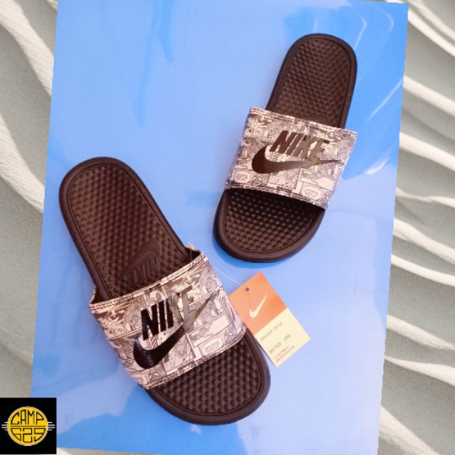 nike slides with straps on the back