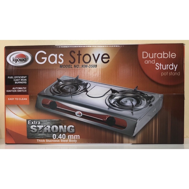 Kyowa Double Burner Gas Stove Stainless Steel Body KW3500 Shopee