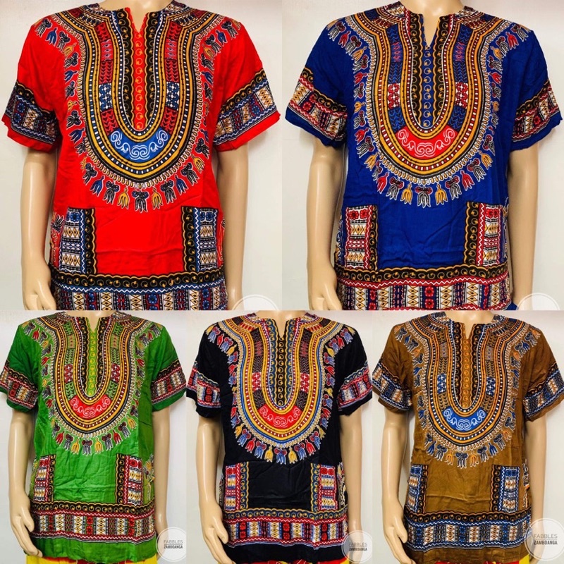 Rey Colored Dashiki Shirt/Kukuh Chuy Black/Indian/Batik/Bohemian/Boho ...